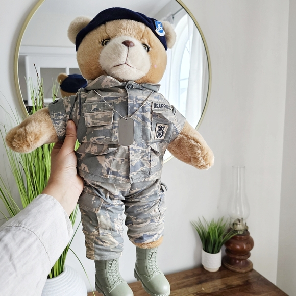 Bear Force of America 21" USAF Air Force Military Teddy Bear 1989 Ira Green Camo - Picture 2 of 11
